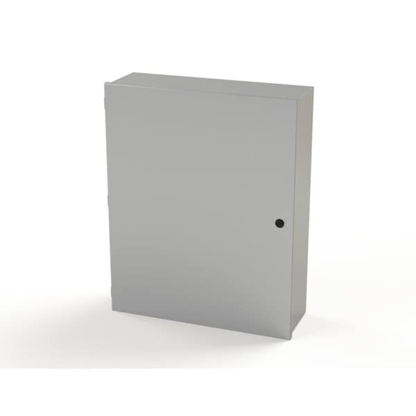 1/4 Turn Latch Electrical Enclosures, 30 in H, 8 in D, 24 in W, NEMA 1, Carbon Steel